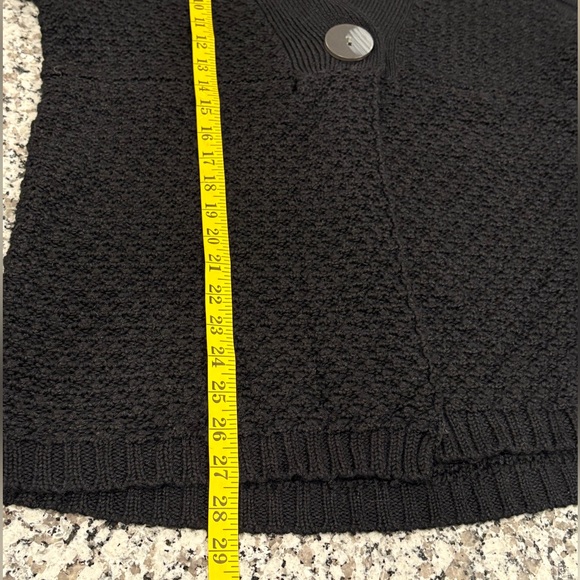 J. Jill Cardigan Women's Sz XL Black Sweater Wool Alpaca Fair Isle Nordic Chunky - Picture 7 of 9